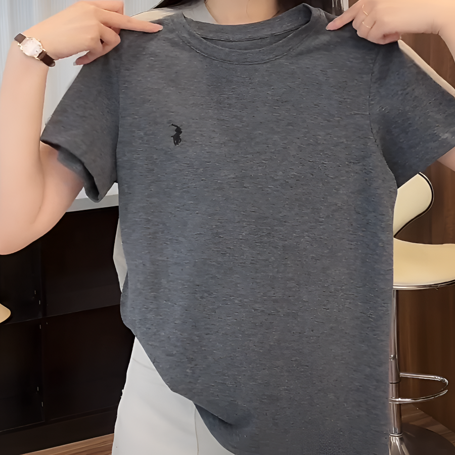 小马 夏季女T恤刺绣夏季韩版小众圆领短袖