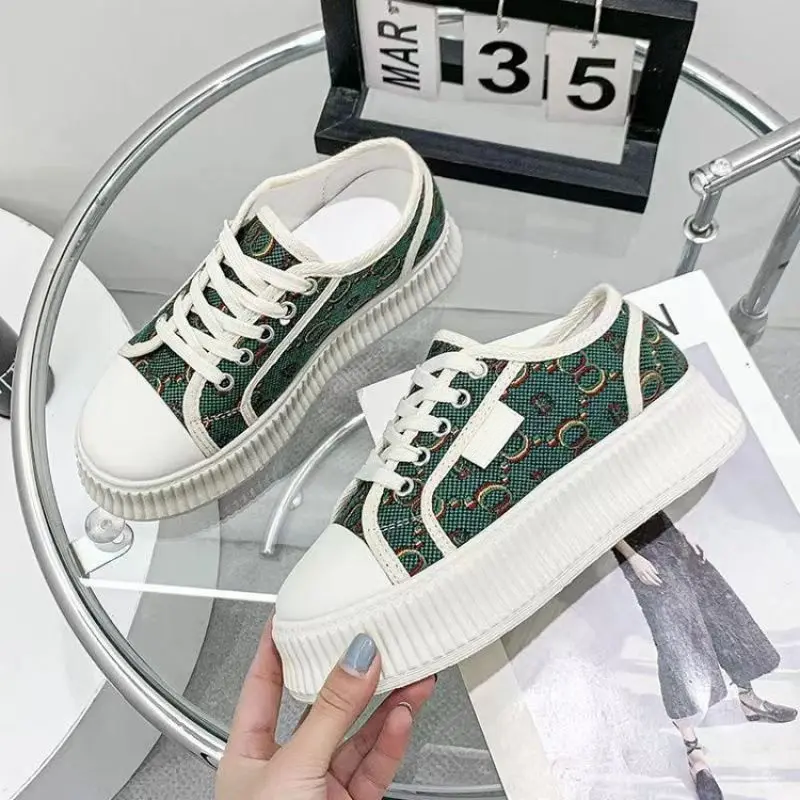 F-10 2025春夏季新款厚底小个子增高交叉绑带松糕底单鞋百搭圆头