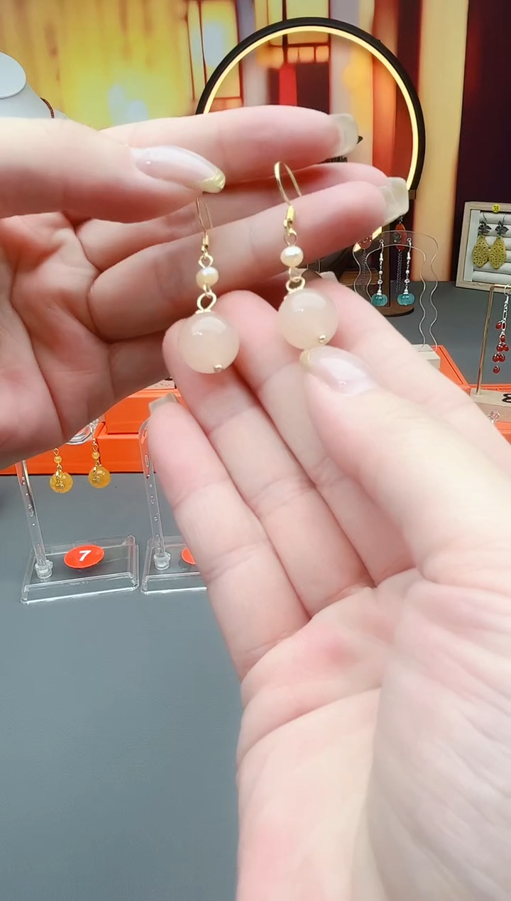 未镶嵌耳钉玛瑙/玉髓218