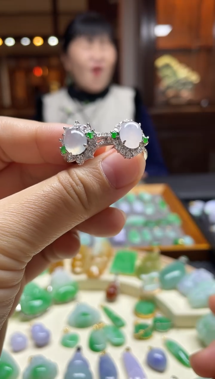 【闪购商品】翡翠戒指银S925镶嵌戒指多样性发其一