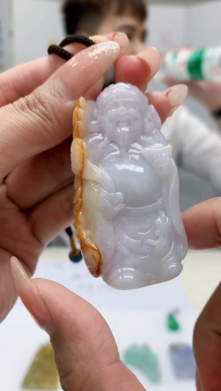 【闪购商品】定制翡翠未镶嵌4868MM-毛货挂件338