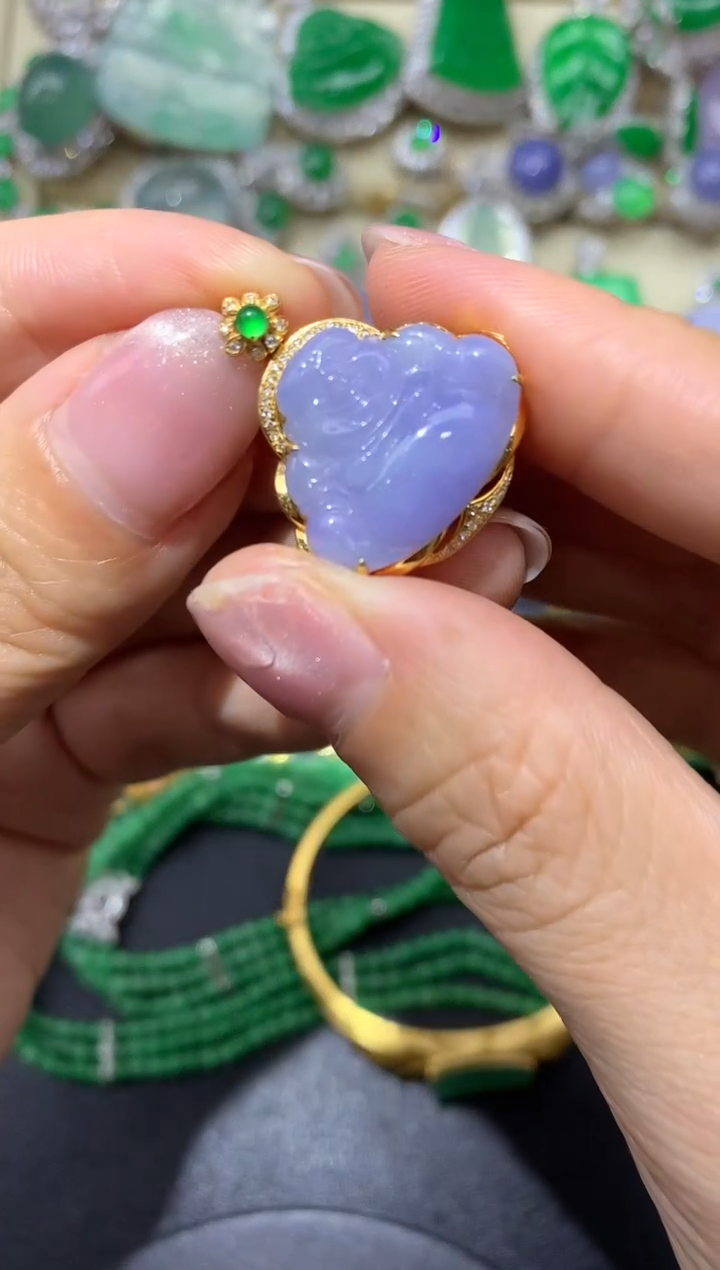 【闪购商品】翡翠颈饰18K金镶嵌447中国好珍宝