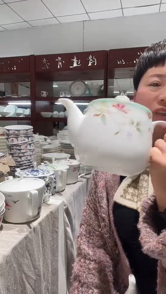 骨瓷茶壶隆达骨瓷