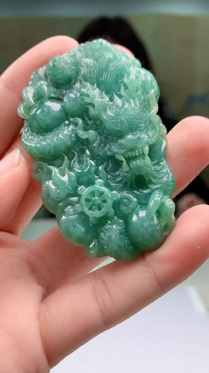 【闪购商品】定制翡翠未镶嵌4829bb-毛货挂件83