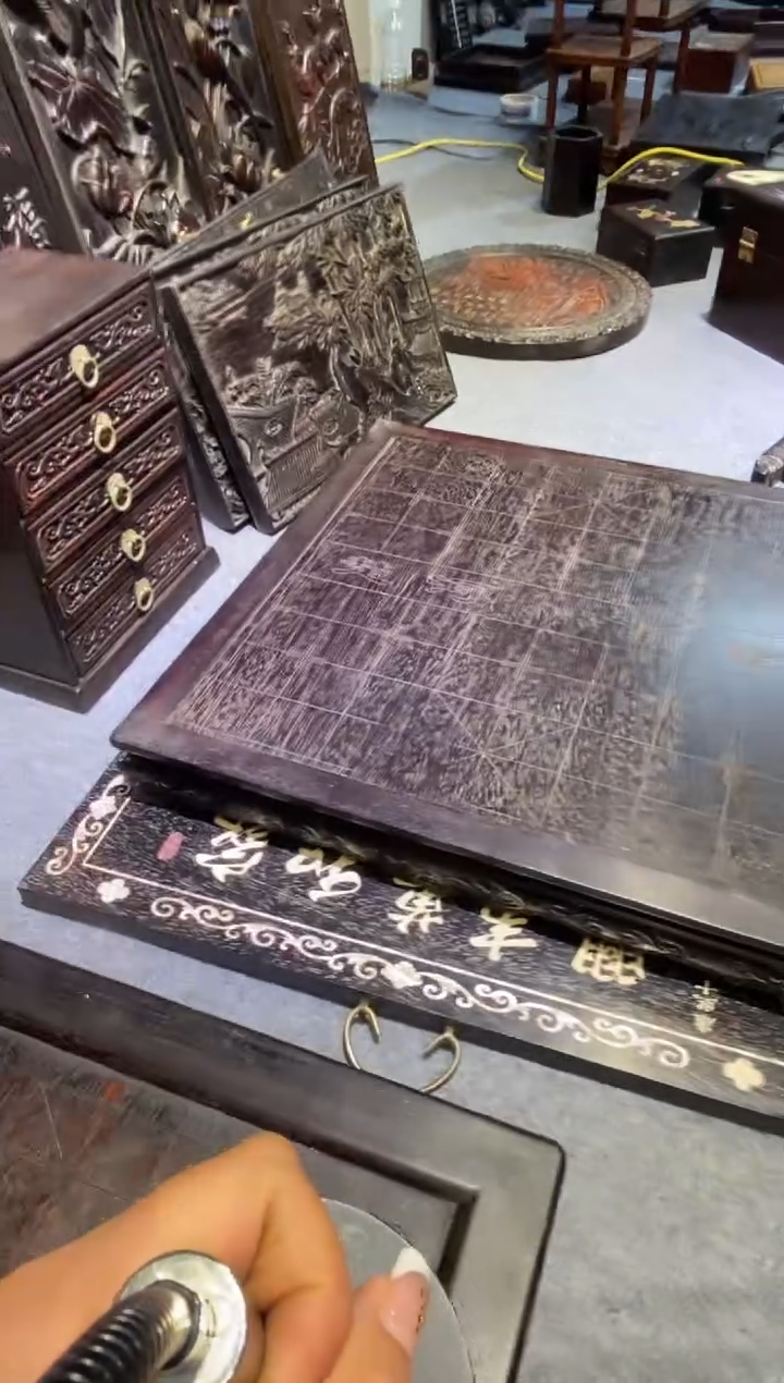 木紫檀拆件雕刻板以直播间实物为准微瑕老物件