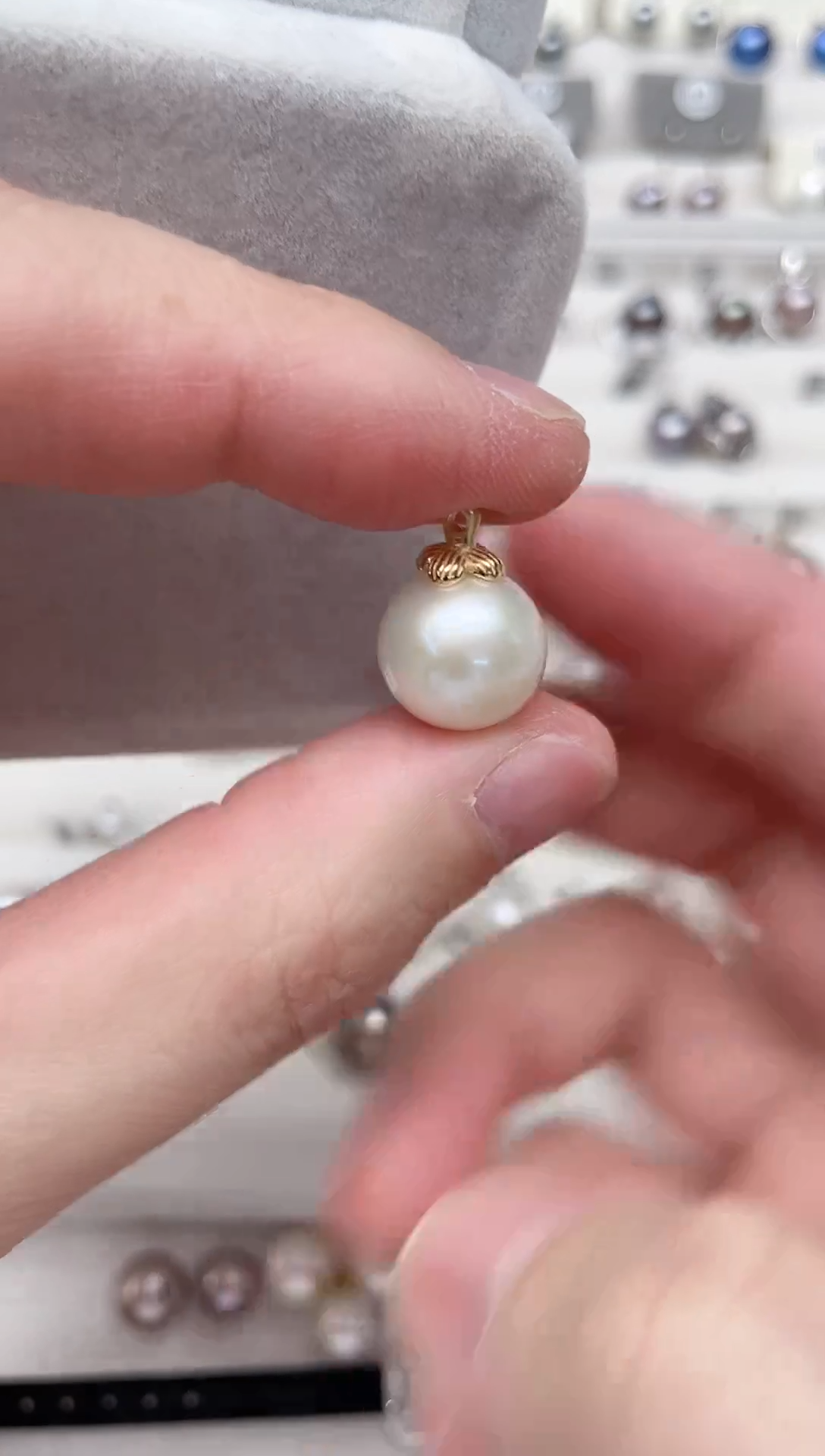 【闪购商品】淡水珍珠吊坠(不含链)银S925镶嵌吊坠