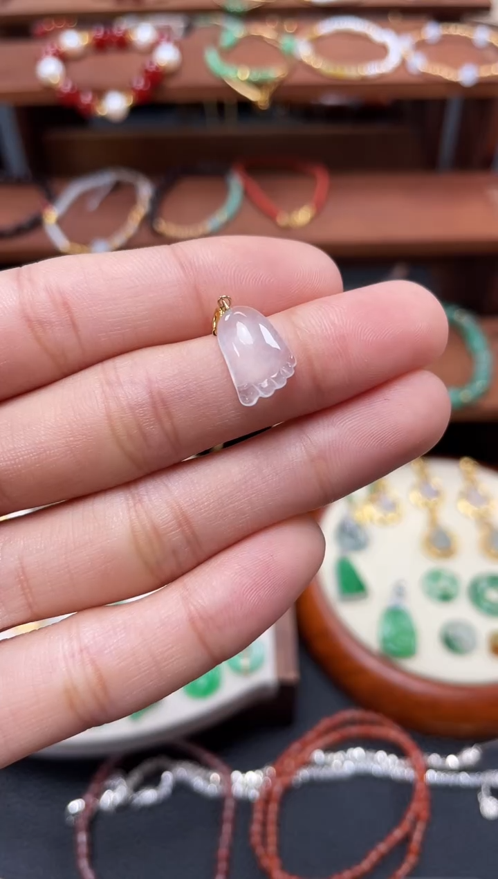 【闪购商品】翡翠吊坠(不含链)18K金镶嵌一个  JK325