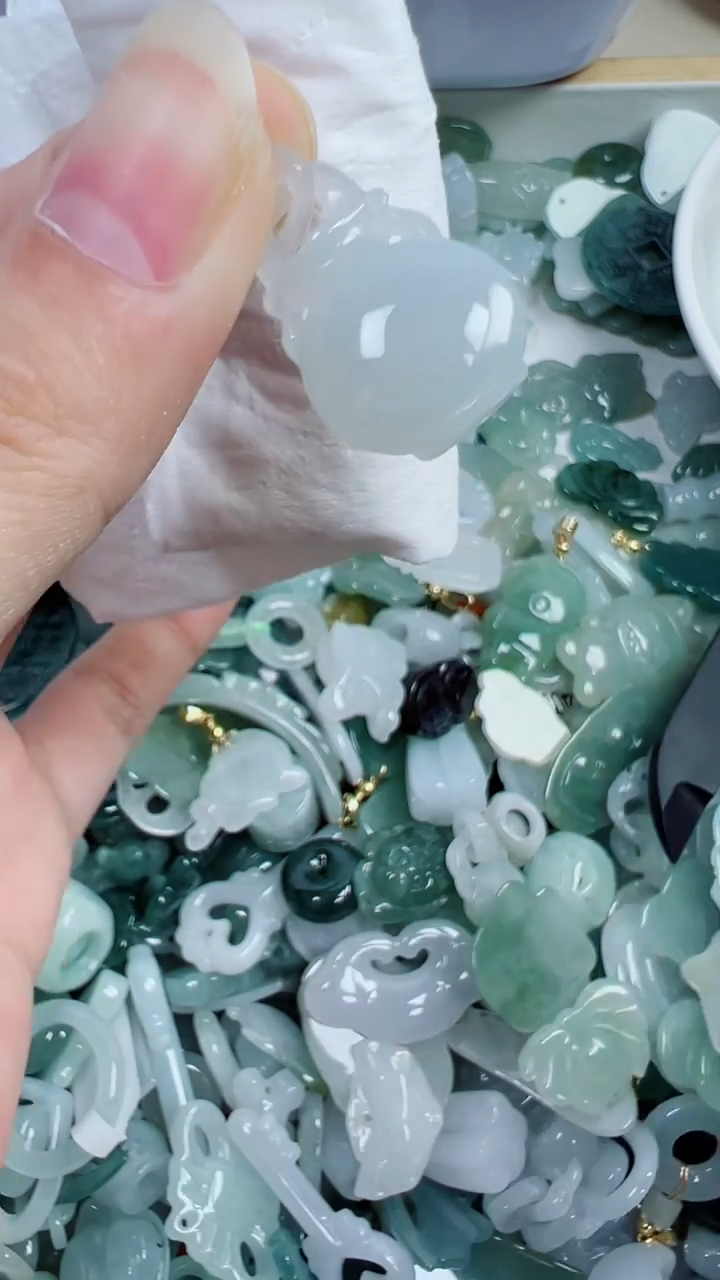 散珠翡翠55号链接，A货翡翠