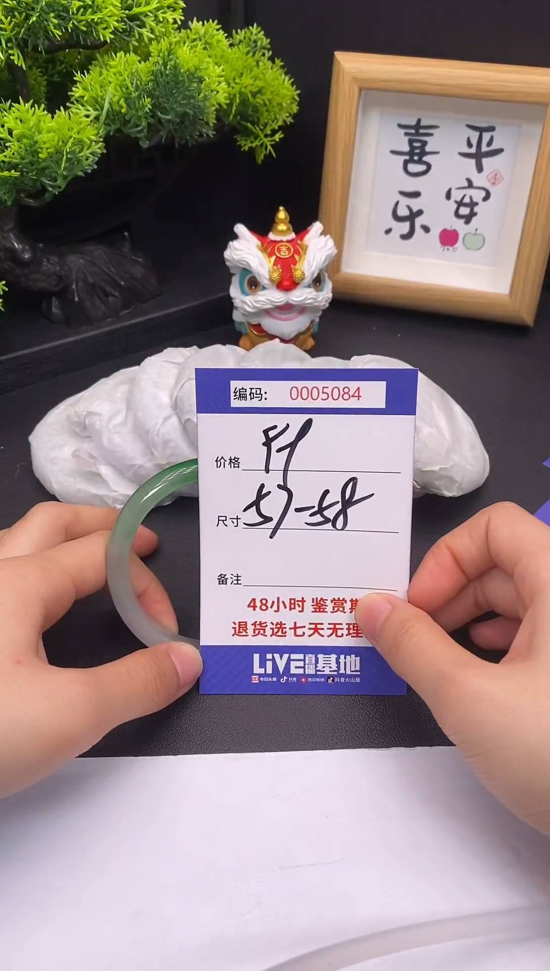 未镶嵌手镯翡翠0005084