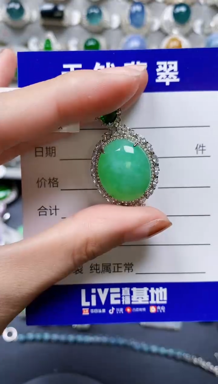 【闪购商品】翡翠颈饰银S925镶嵌0311