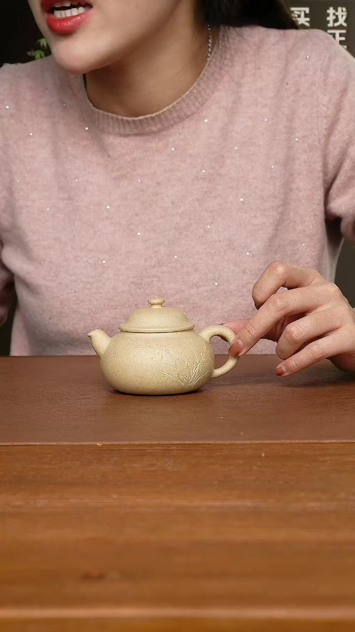 【闪购商品】紫砂茶壶@@2289李倩月饮刻绘