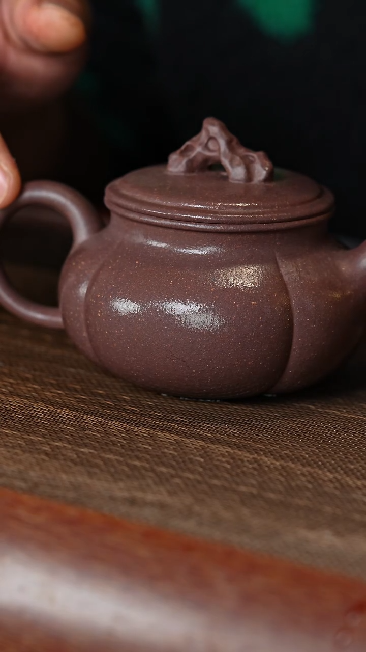 【闪购商品】紫砂茶壶长锦明清风格紫泥半手工