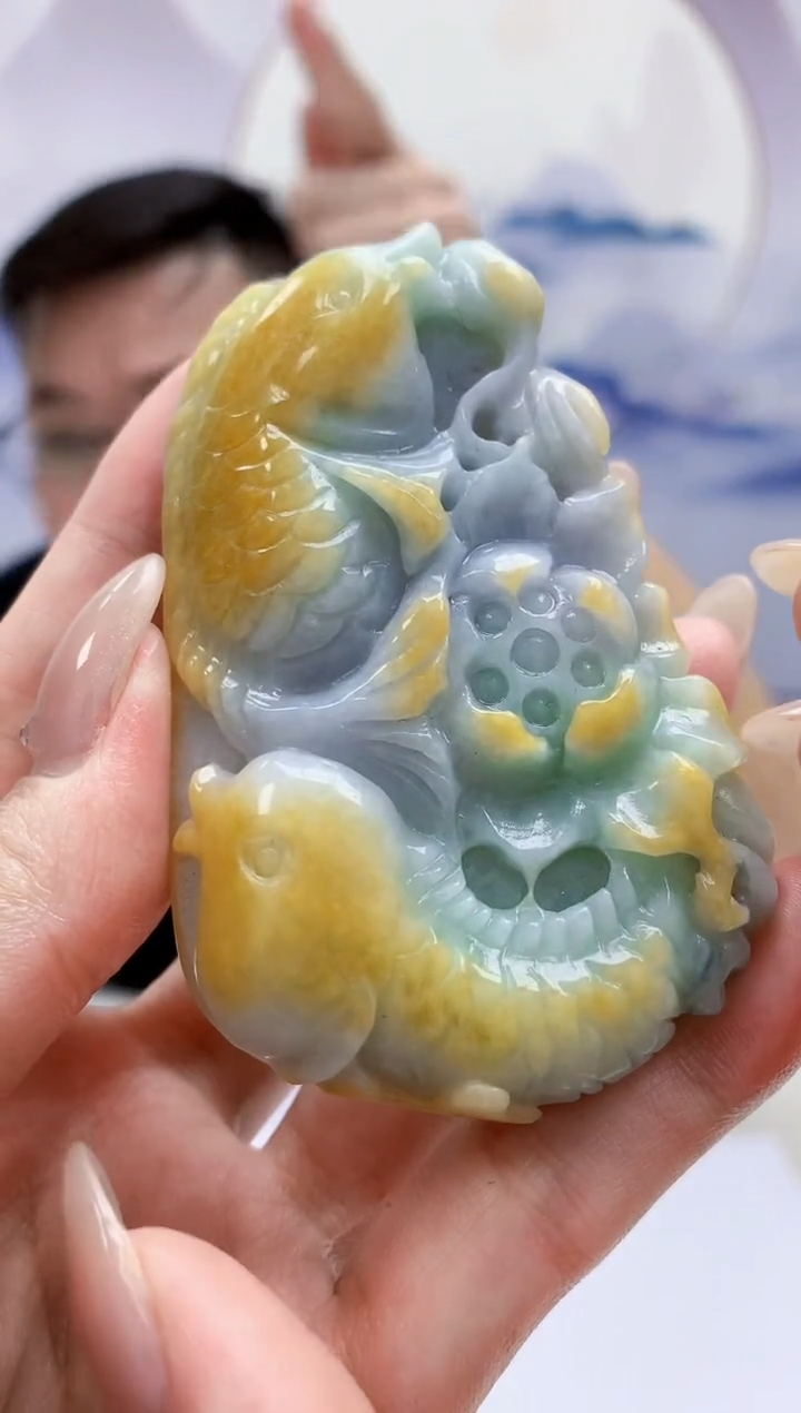 定制翡翠未镶嵌5124MM-毛货挂件37