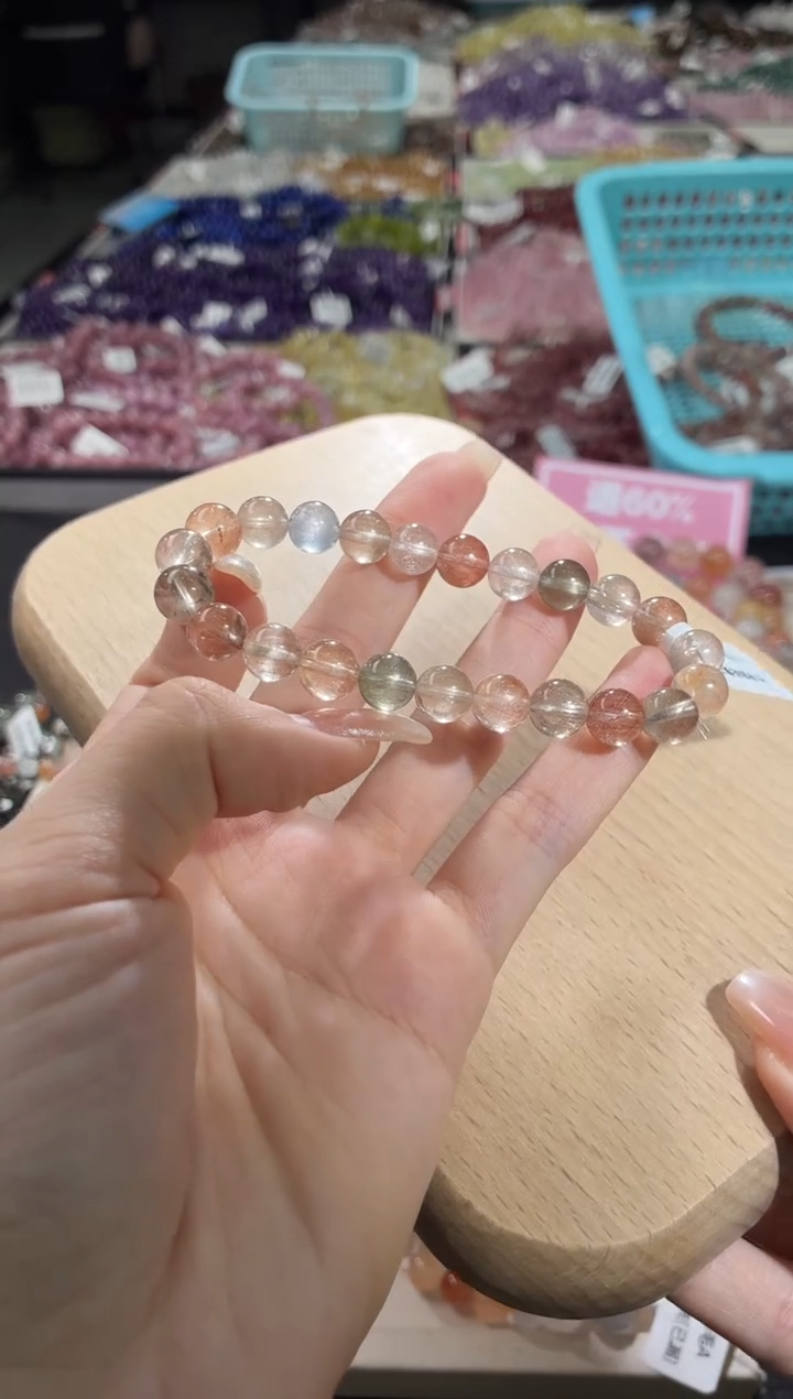 未镶嵌手链水晶410号 多样性发一C  8+