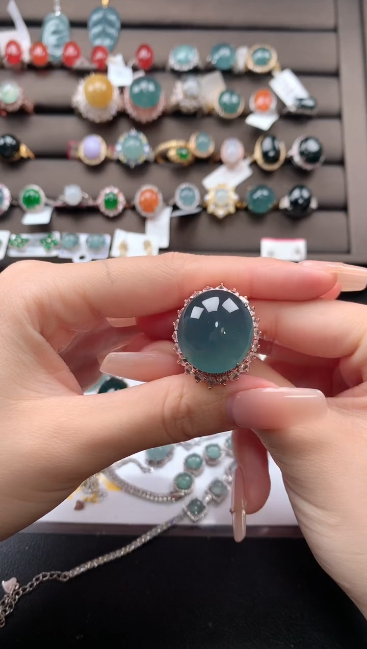 【闪购商品】翡翠戒指银S925镶嵌31231231