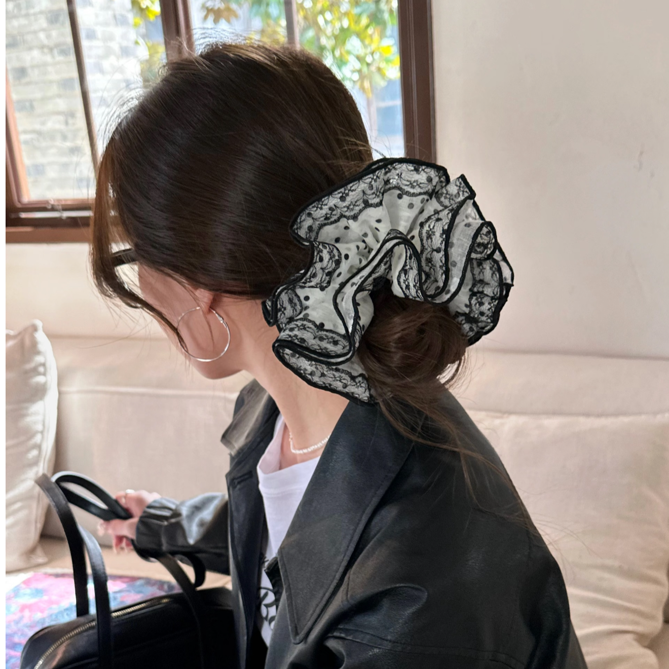 原创设计发圈发箍韩系法式头饰复古日韩甜美风