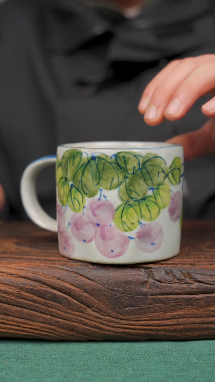 【闪购商品】瓷片64寻一缕瓷香杯釉下手工手绘瓷器