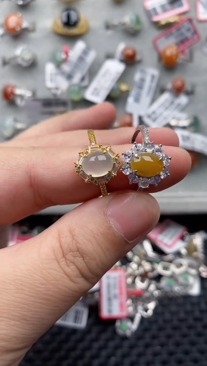 【闪购商品】翡翠戒指银S925镶嵌11111111-7