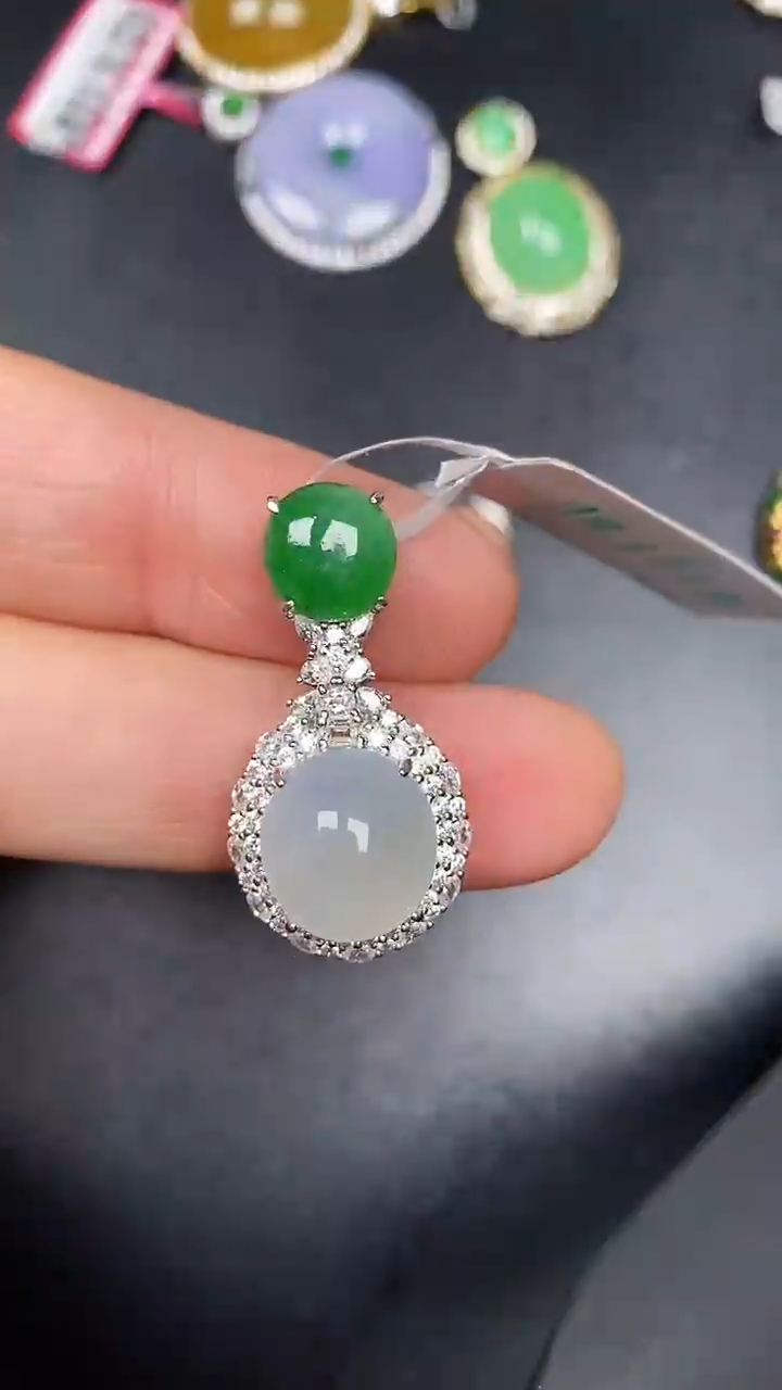 银S925镶嵌戒指翡翠1340