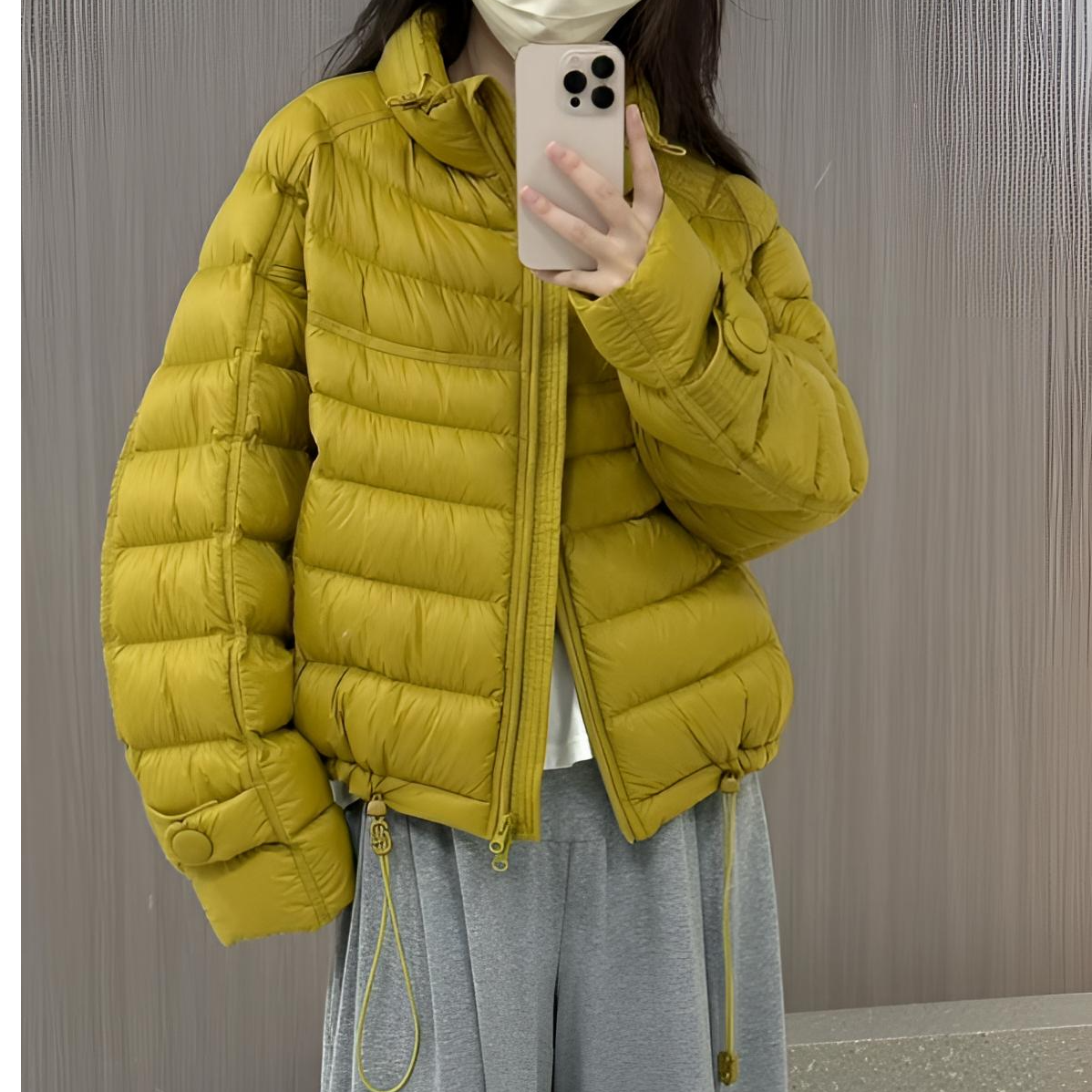 【真90鸭绒】爆款25冬季轻柔排骨韩系立领羽绒服