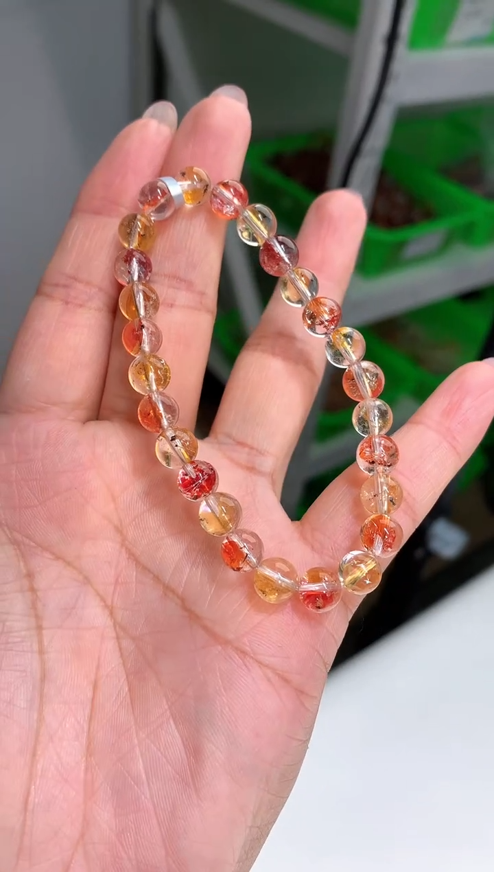 【闪购商品】水晶手链未镶嵌7mm锦鲤胶花水晶手链