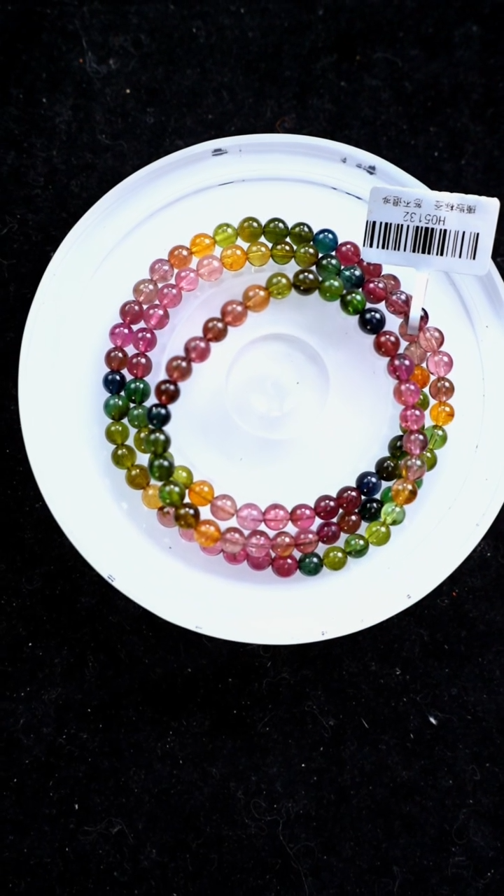 【闪购商品】碧玺手链未镶嵌g139 碧玺多圈手链5mm+