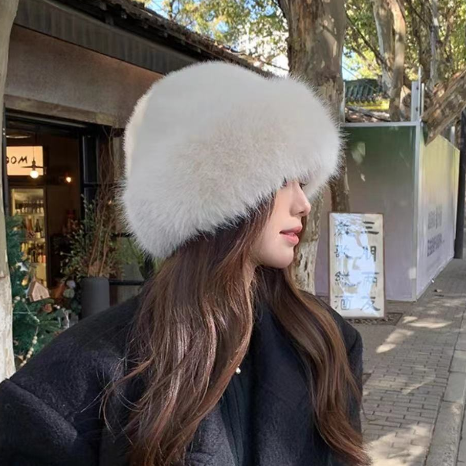 蒙古帽时尚气质百搭网红保暖女士加厚毛毛帽子韩