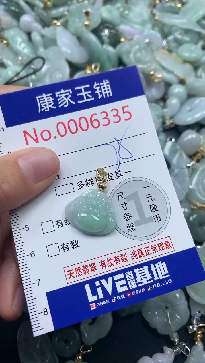 吊坠(不含链)未镶嵌翡翠6335