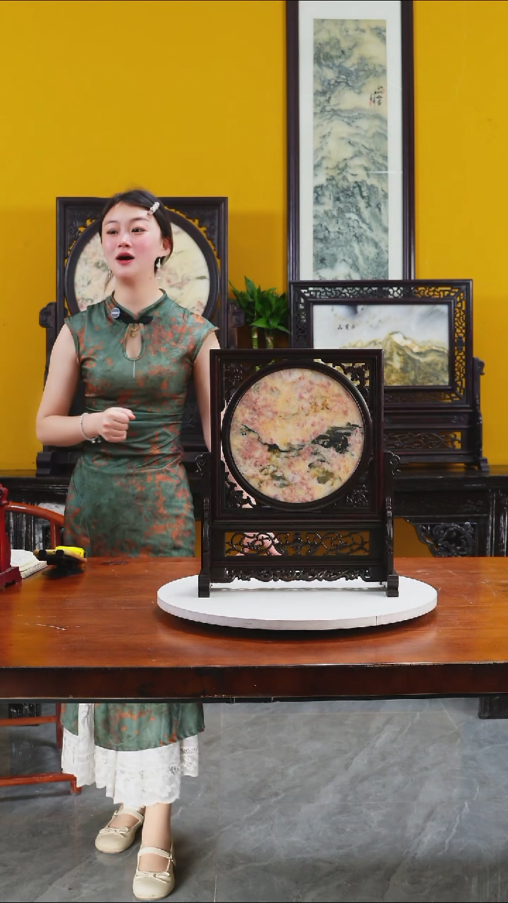 石材天然大理石画摆件