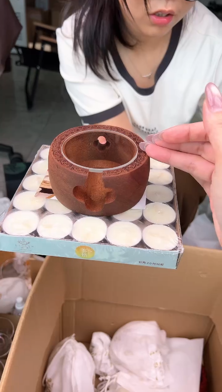 禾墨 温茶器+茶蜡50个  