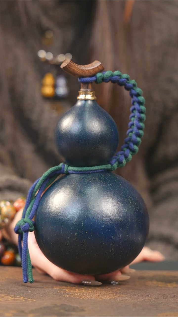 【闪购商品】XH142大漆酒葫芦不包手串及旋转底座