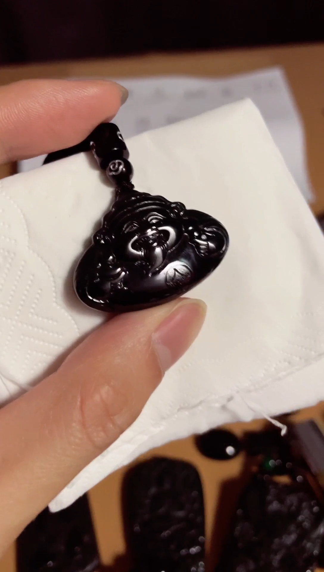 【闪购商品】翡翠颈饰未镶嵌天然翡翠a货墨翠