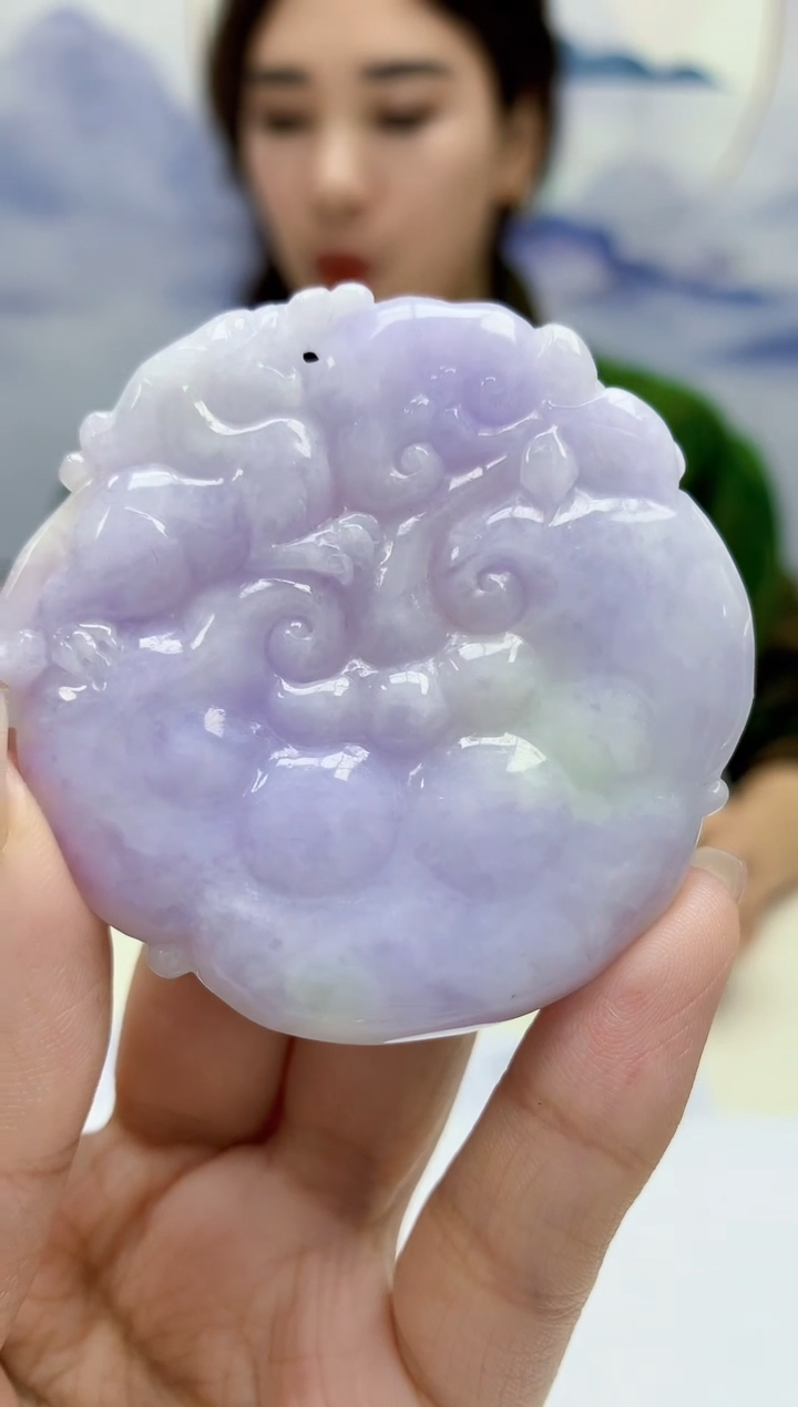 【闪购商品】定制翡翠未镶嵌4829-kk-毛货挂件72