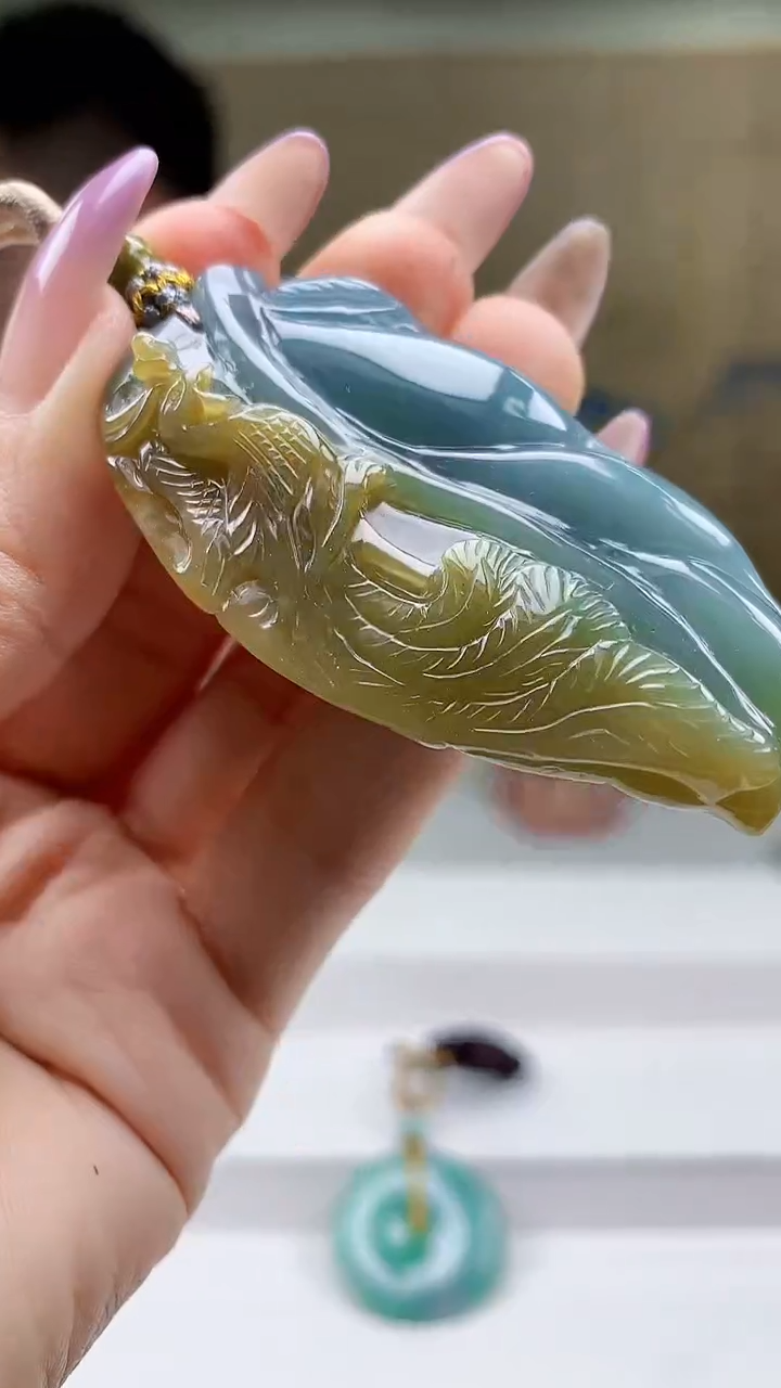 定制翡翠未镶嵌5028ty-毛货挂件49