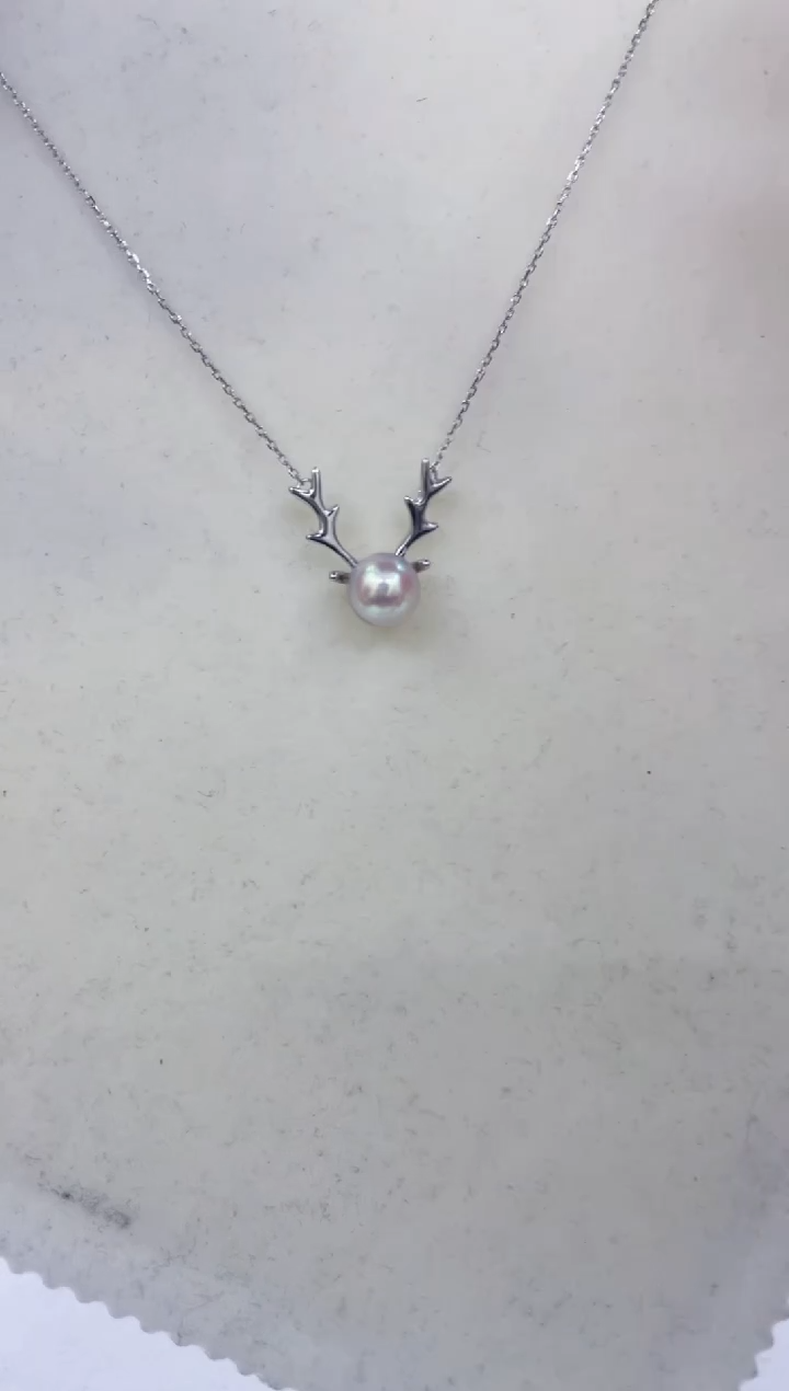 颈饰银S925镶嵌海水珍珠  