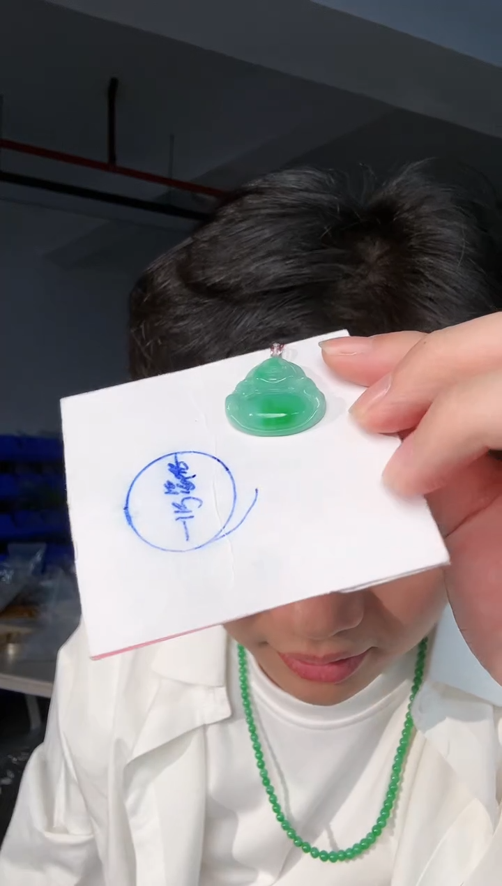 【闪购商品】翡翠颈饰18K金镶嵌 缅料A货翡翠/支持复检/一件