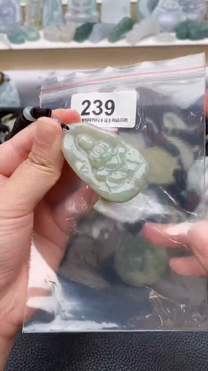 颈饰未镶嵌翡翠天然缅甸翡翠A货239