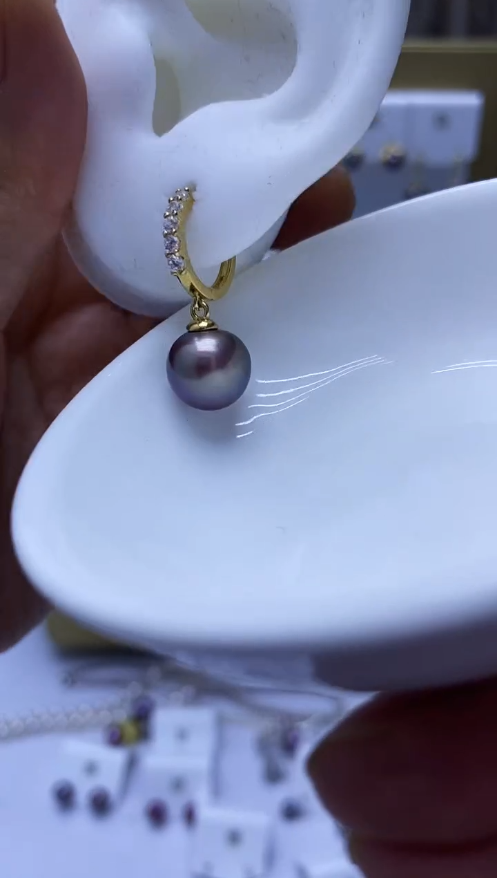 银S925镶嵌耳饰淡水珍珠150