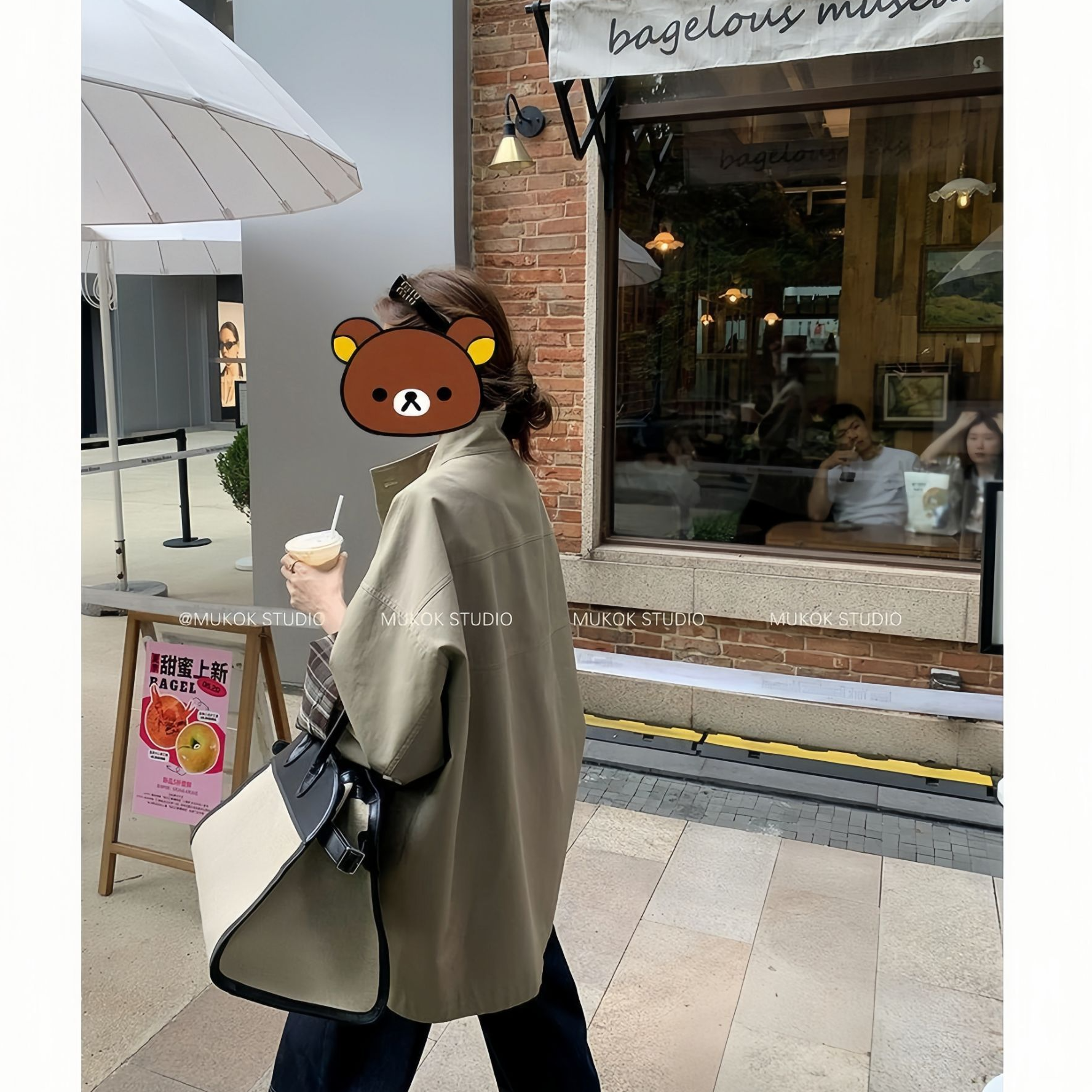 2025春秋新款设计感经典撞色风衣外套英伦风显瘦宽松大衣洋气时尚