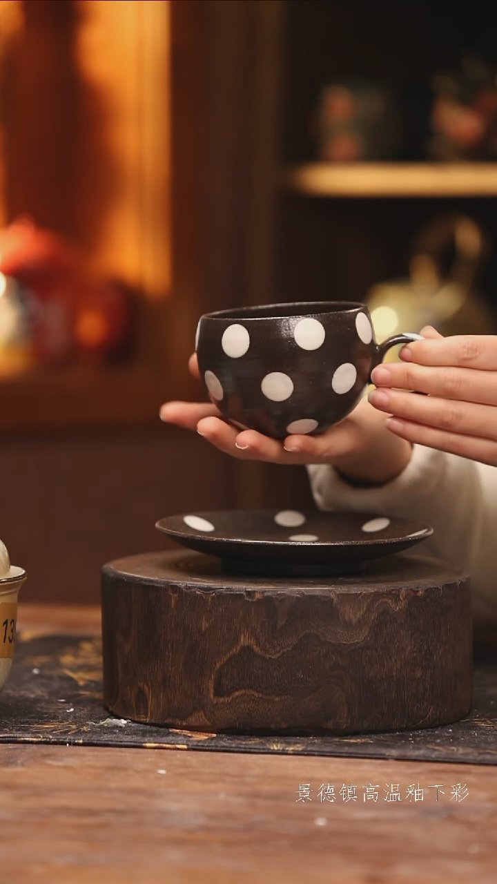 陶瓷景德镇高温釉下手绘陶瓷@L487@