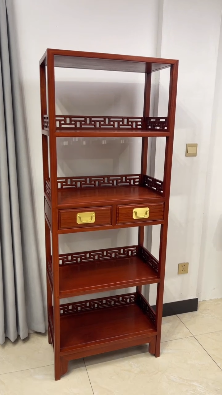 花梨木类成套家具缅甸花梨木书架68*36*180