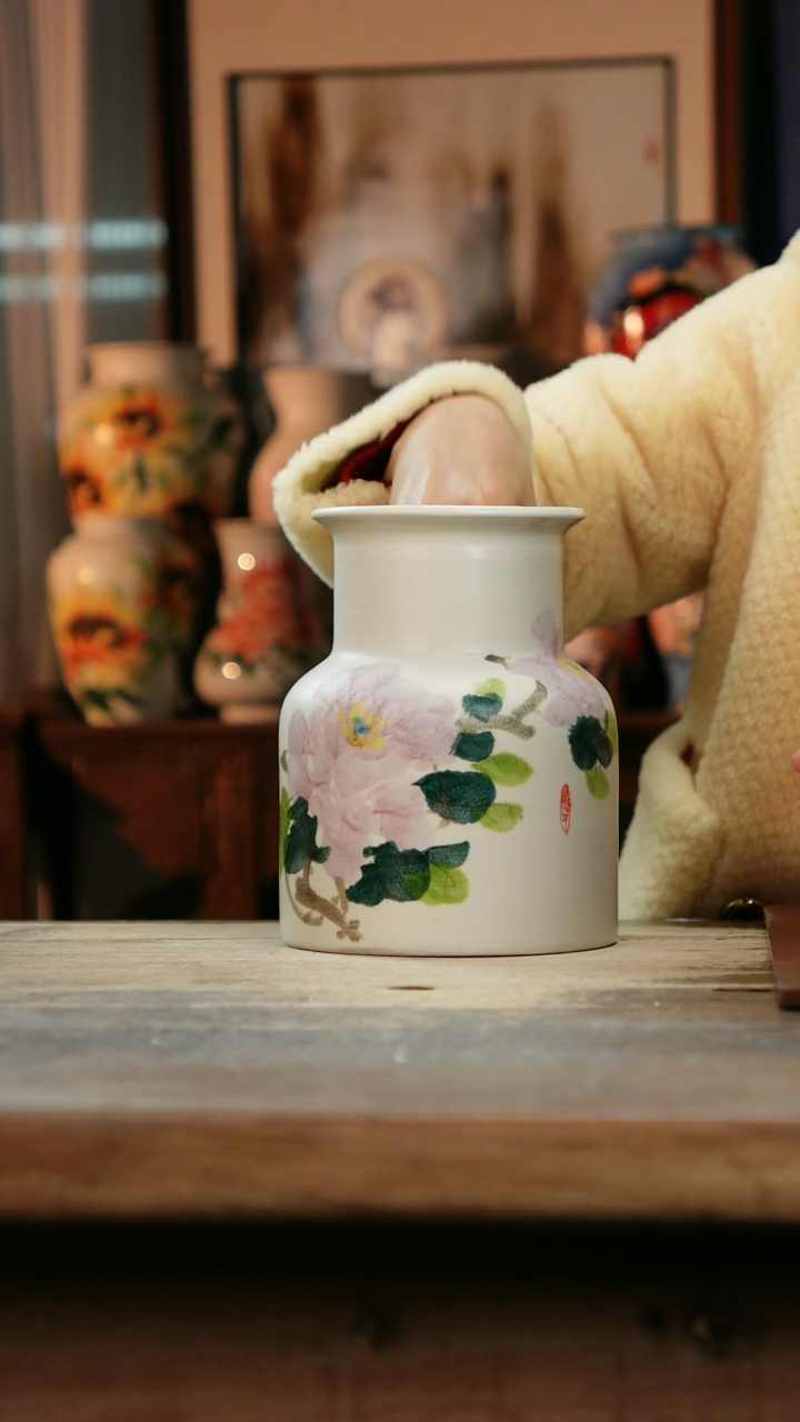 【闪购商品】瓷片景德镇纯手工釉下彩精品花瓶