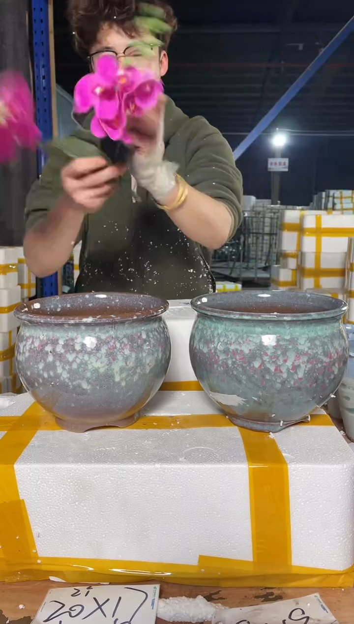 紫砂花盆宜兴紫砂粗陶花盆20-17