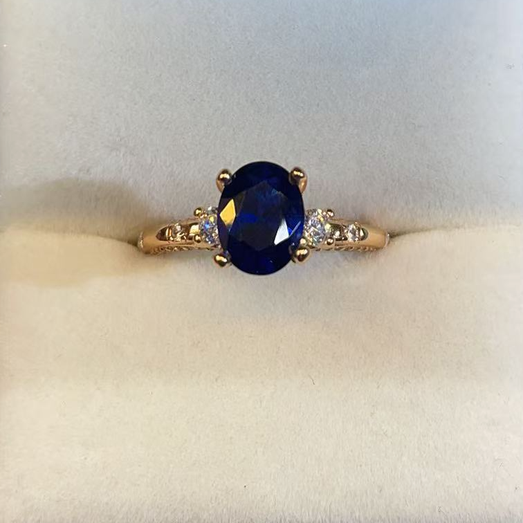 【Vivia】甄选 K枚蓝心情戒指2.0CT