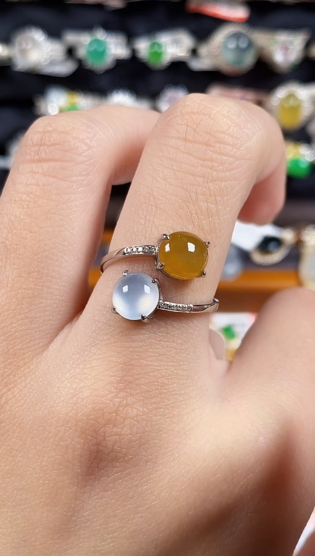 未镶嵌戒指翡翠 真金真钻天然A货翡翠120