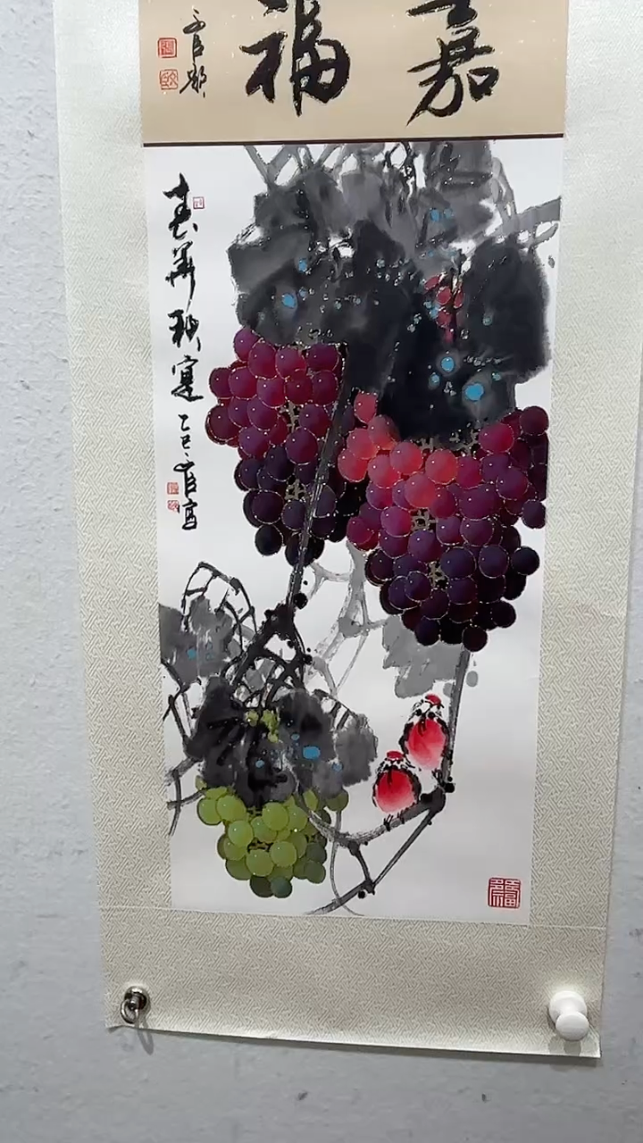 国画张文臣2平尺揉金花鸟作品欣赏