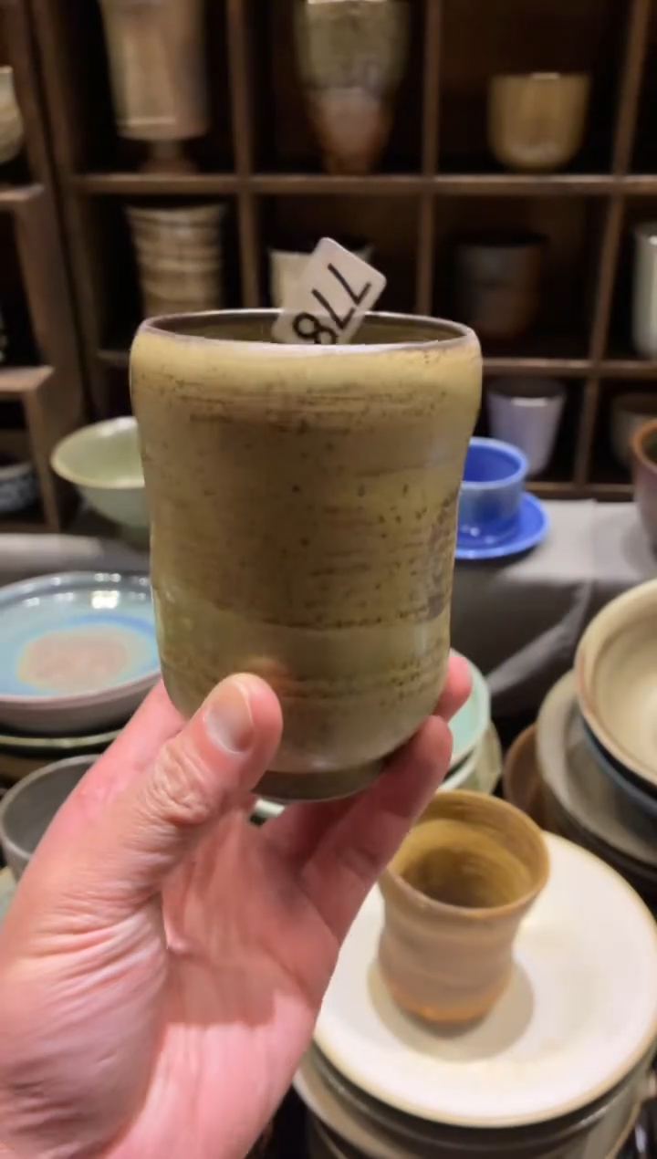 瓷片暁****1778茶青手握杯1个