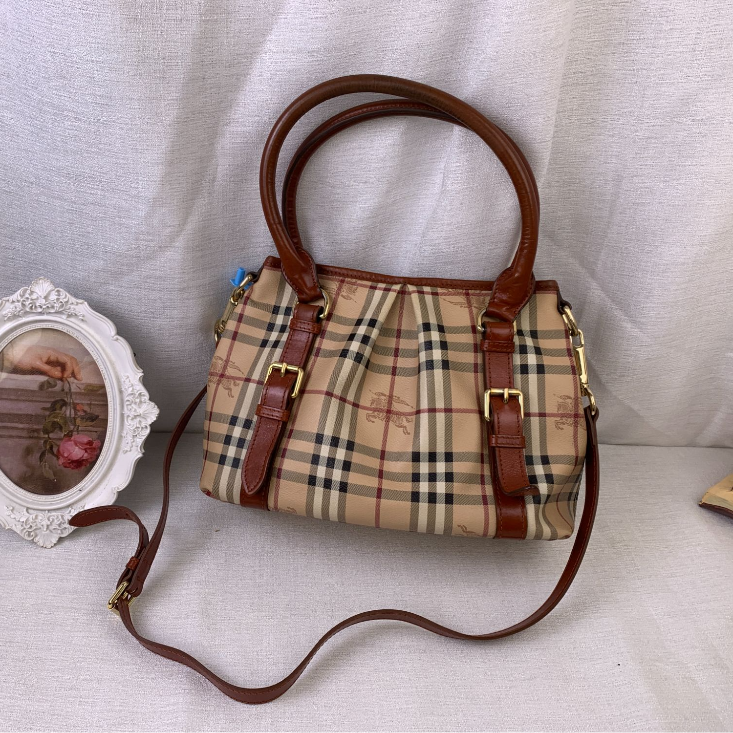 95新 BURBERRY/博柏利 战马格纹单肩斜跨包/AR11918513/8513