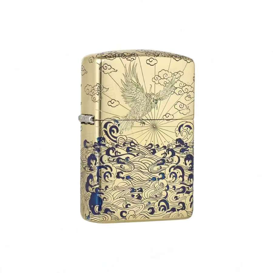 ZIPPO/之宝【精卫填海】神话 五面精雕填漆 盔甲防风打火机DYX1H1