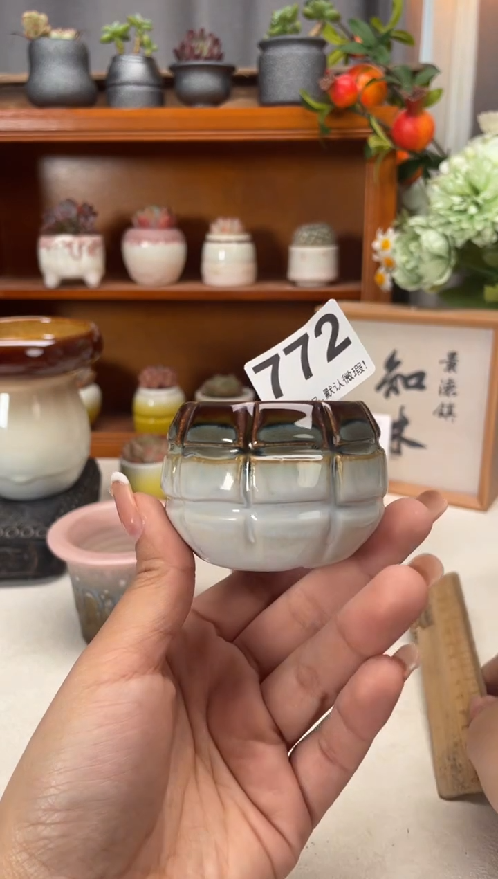 瓷片772知木小芳花盆